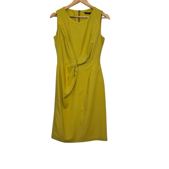 Cara Lotti Paris Green Shift Dress Size 8 Sleeveless Lime Sheath Career Work - Picture 8 of 8